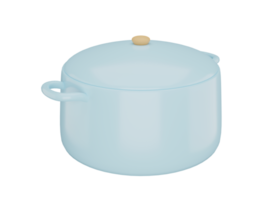 pot bleu 3d png