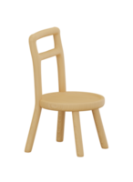 silla de madera 3d png