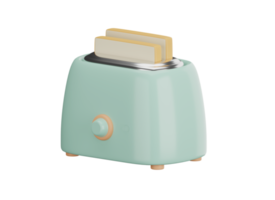 3D green toaster png