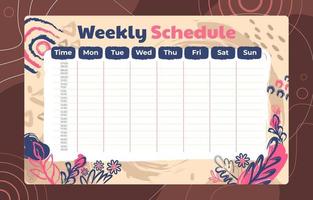 Weekly with Abstract Handdrawn vector