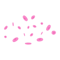 Flying Pink Coins png