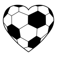 futebol bonito em forma de coração png