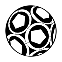 Schwarz-Weiß-Fußball png