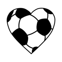 ballon de foot en forme de coeur png