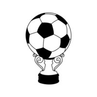 trofeo de futbol blanco y negro png