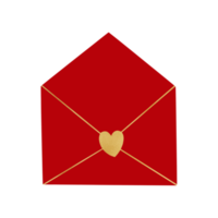 elegante envelope vermelho png