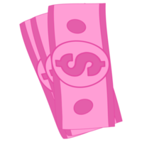 drie roze geld contant geld png