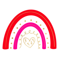 Red Heart Rainbow png