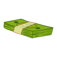 pila verde de efectivo en dólares png