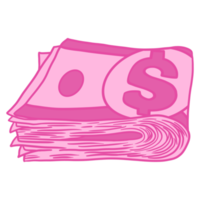 dinero rosa en efectivo png
