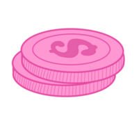 Pink Two Dollar Coins png