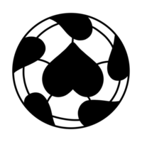 Herz gemusterter Fußball png