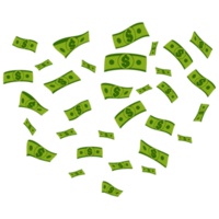 Flying Green Dollar Cash png