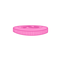 Pink Dollar Coin png