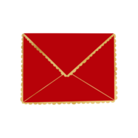 enveloppe rouge et or png