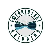 Emerald Lake Shipping illustration vector. vector