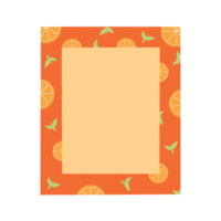 dagelijks ontwerper memo Notitie papier. schattig kladblok. oranje patroon. png