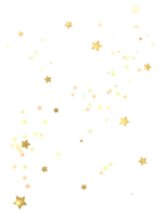 estrellas y efectos de polvo de estrellas doradas png