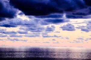 Colored Clouds at Sunset photo