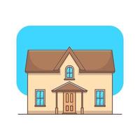 House vector icon illustration. Building icon concept isolated vector. Flat cartoon style illustration