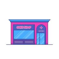 Ilustración de icono de vector de tienda de pasteles. edificio icono concepto aislado vector. ilustración de estilo de dibujos animados plana