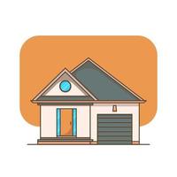 House vector icon illustration. Building icon concept isolated vector. Flat cartoon style illustration