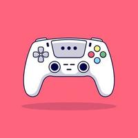 Ilustración de icono de vector de dibujos animados de juego de joystick. icono de juego plano aislado