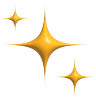 3d gul stjärnor gnistra fyrverkeri, dekoration tindra, skinande blixt. lysande ljus effekt stjärnor och skurar png