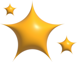 3d gul stjärnor gnistra fyrverkeri, dekoration tindra, skinande blixt. lysande ljus effekt stjärnor och skurar png