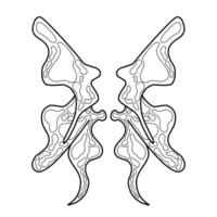 Free vector butterfly line art style