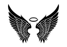 Free vector angel wings tribal tattoo