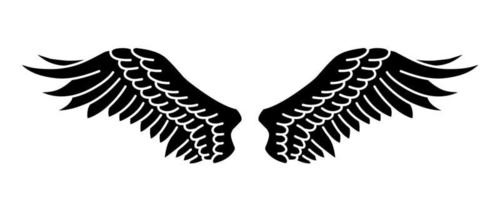 Free vector angel wings tribal tattoo
