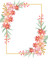 oranje bloem arrangement met waterverf stijl png