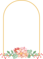 oranje bloem arrangement met waterverf stijl png