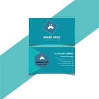 Corporate business card template for your company vector