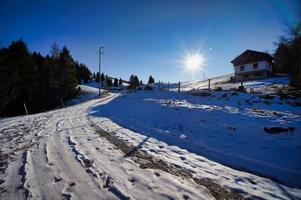 Snowy winter landscape photo