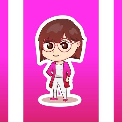 Cute illustration chibi anime cartoon girl standing happy face web sticker  icon mascot logo emote 15737543 Vector Art at Vecteezy