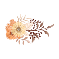 arranjo de flor de laranjeira com estilo aquarela png