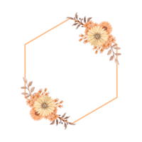 Orange Flower Arrangement with watercolor style png