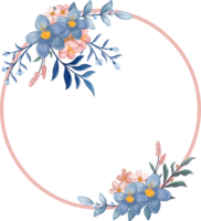 arrangement de fleurs bleues avec style aquarelle png