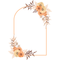 Orange Flower Arrangement with watercolor style png