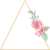 arreglo floral rosa con estilo acuarela png