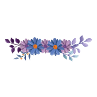 Purple Flower Arrangement with watercolor style png