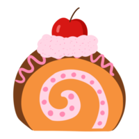 ilustración de pastel de rollo png