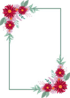 Red Flower Arrangement with watercolor style png