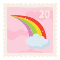 Doodle Postage Stamp Illustration png