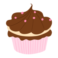 Cupcake mano disegnato png