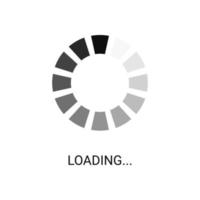 Loading progress tool. Data progressions download indicator set. Countdown icon vector