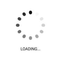 Loading progress tool. Data progressions download indicator set. Countdown icon vector