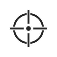 Target aim icon isolated on white background vector